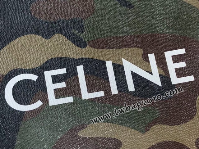Celine專櫃2023新款手提托特包 191542 賽琳CABAS TRIOMPHE迷彩帆布購物袋 sldj2218